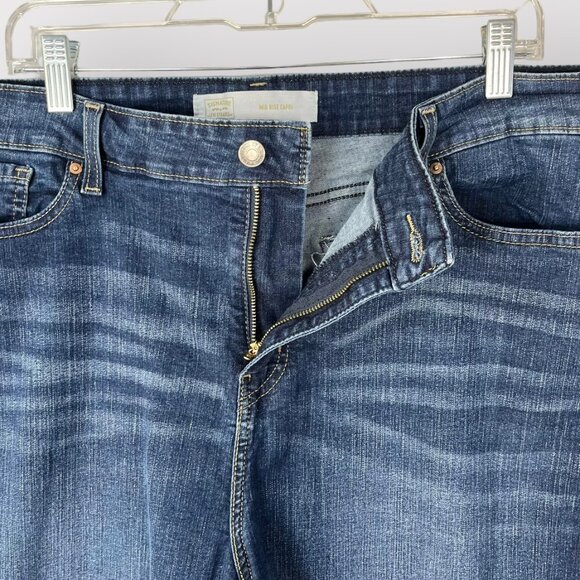 Signature Levi Strauss Womens Cropped Jeans Mid Rise Capri Size 20 - Picture 5 of 10